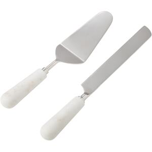 CAKE SERVING SET MARBLE HANDLES 2PC -AMALFI
