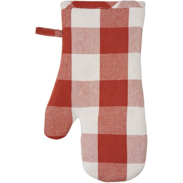 OVEN GLOVE RED CHECK - DAVIS & WADDELL