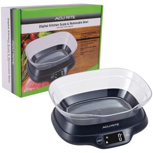 SCALES DIGITAL WITH BOWL 5KG BLACK - ACURITE