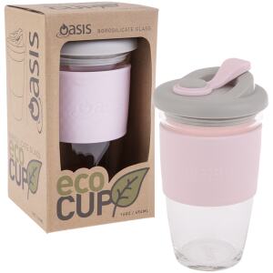 OASIS ECO CUP GLASS PINK 454ML