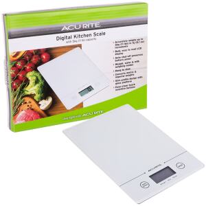 SCALES SLIMLINE DIGITAL WHITE 5KG - ACURITE