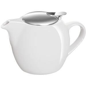 TEAPOT CERAMIC CAMELIA 350ML WHITE - AVANTI