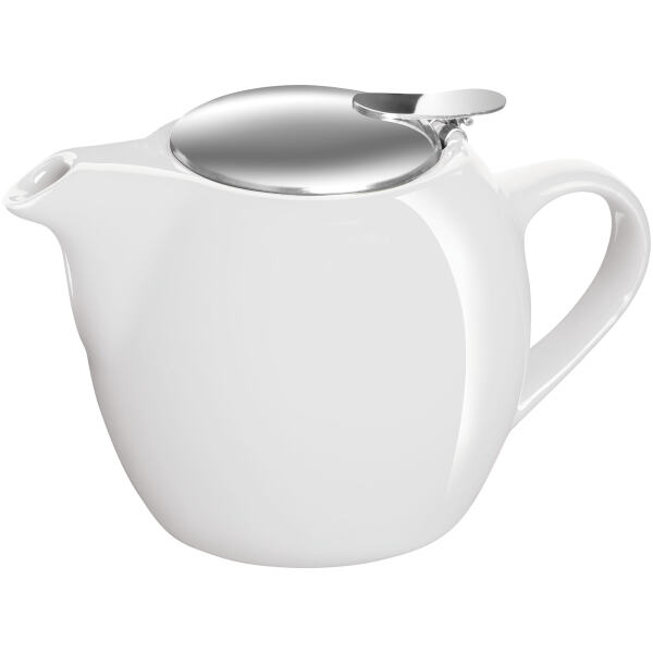 TEAPOT CERAMIC CAMELIA 350ML WHITE - AVANTI