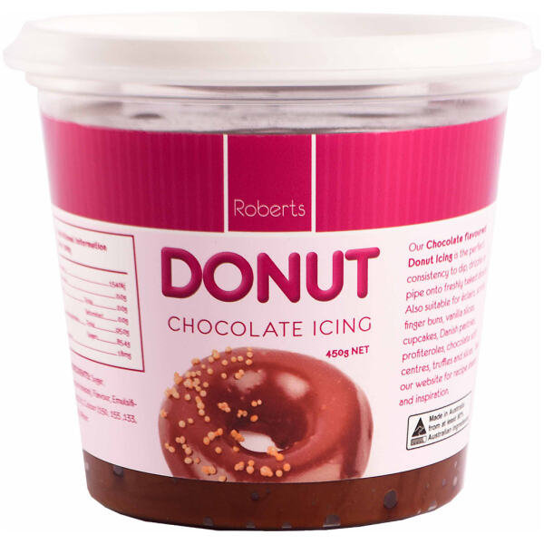 DONUT ICING CHOCOLATE 450G - ROBERTS