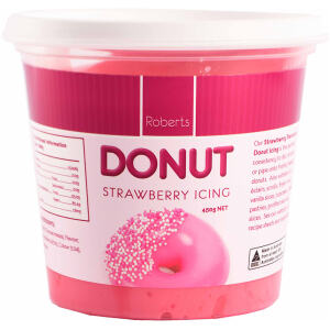 DONUT ICING STRAWBERRY 450G - ROBERTS