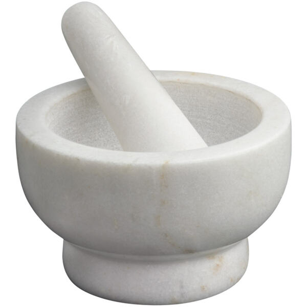 MORTAR & PESTLE FOOTED MARBLE 13CM - AVANTI