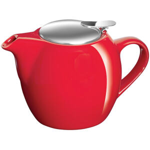 TEAPOT CERAMIC CAMELIA 350ML RED - AVANTI