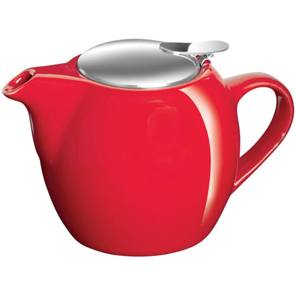 TEAPOT CERAMIC CAMELIA 350ML RED - AVANTI