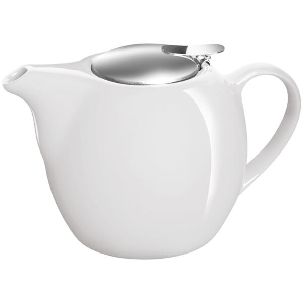 TEAPOT CERAMIC CAMELIA 750ML WHITE - AVANTI