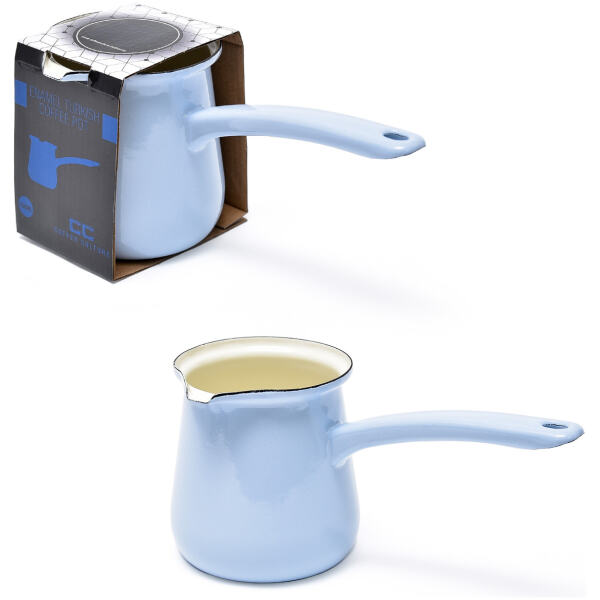 TURKISH POT ENAMEL SKY BLUE 350ML - COFFEE CULTURE