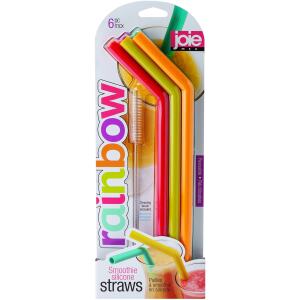 STRAWS SMOOTHIE SILICONE 6PCE WITH BRUSH - JOIE