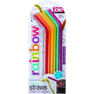STRAWS SILICONE 6PCE WITH BRUSH - JOIE