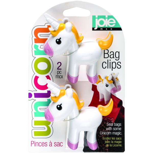 BAG CLIPS SET 2 UNICORNS - JOIE