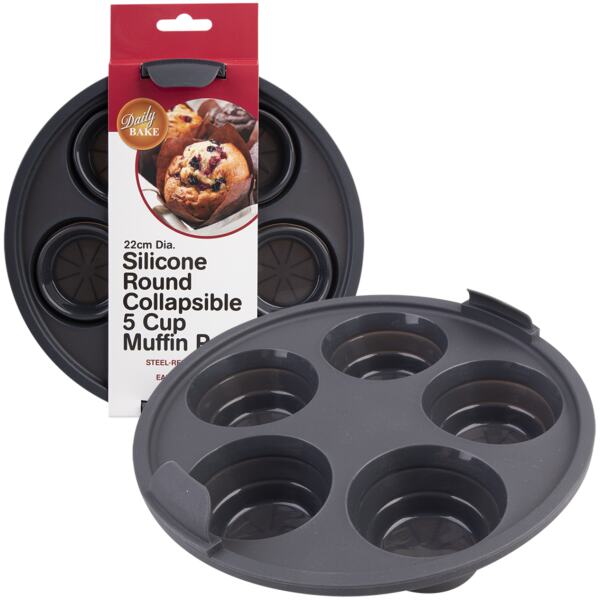 AIRFRYER MUFFIN PAN SILICONE 5CUP - DAILY BAKE