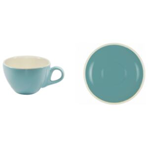 CUP/SAUCER LATTE MAYA BLUE 280ML - BREW