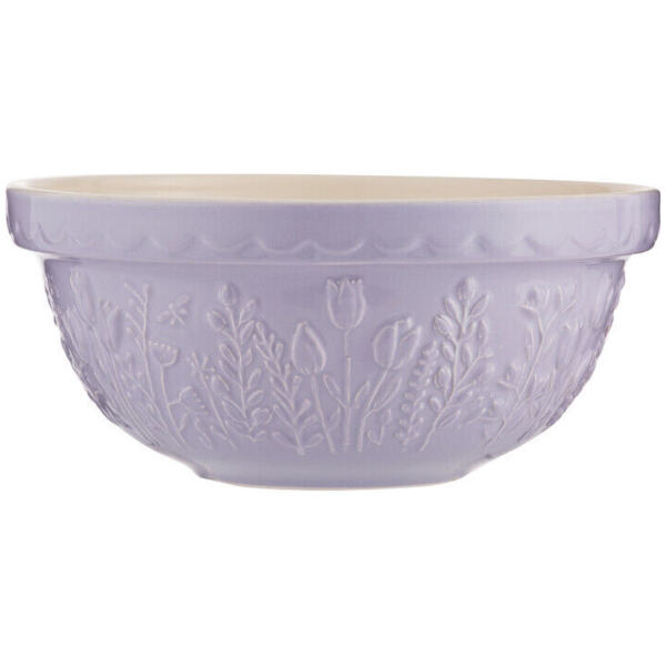 BOWL 24CM CERAMIC MEADOW TULIP LILAC - MASON CASH