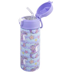 WATER BOTTLE WITH SIPPER 550ML UNICORN MERMAIDS - OASIS