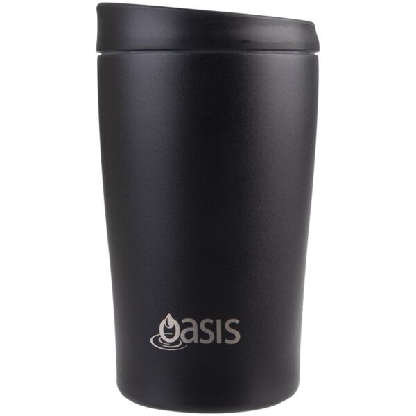 TRAVEL MUG 380ML BLACK - OASIS