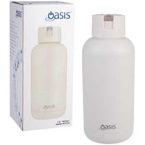 WATER BOTTLE MODA CERAMIC LINED 1.5LTR ALABASTER - OASIS
