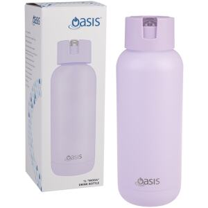 WATER BOTTLE MODA CERAMIC LINED 1LTR ORCHID - OASIS