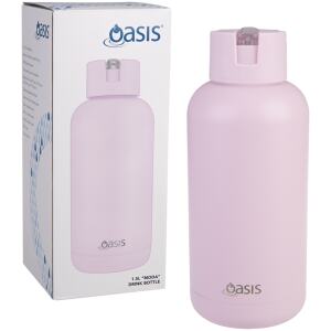 WATER BOTTLE MODA CERAMIC LINED 1.5LTR PINK LEMONADE - OASIS