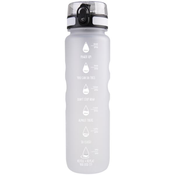 WATER BOTTLE TRITAN MOTIVATION SPORTS 1LTR WHITE - OASIS