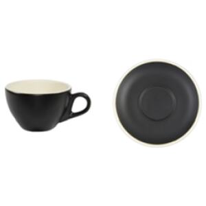 CUP/SAUCER LATTE MATT BLACK 280ML - BREW