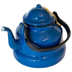KETTLE ENAMEL BLUE WITH BLACK RIM