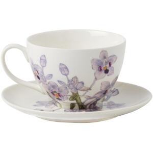 CUP AND SAUCER ROYAL BOTANIC ORCHID LILAC - MAXWELL & WILLIAMS