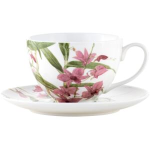 CUP AND SAUCER ROYAL BOTANIC ORCHID PINK - MAXWELL & WILLIAMS