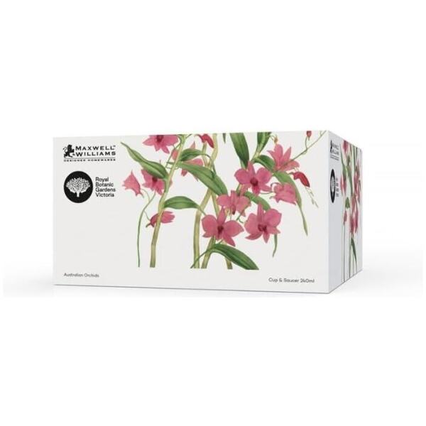 CUP AND SAUCER ROYAL BOTANIC ORCHID PINK - MAXWELL & WILLIAMS - Image 2