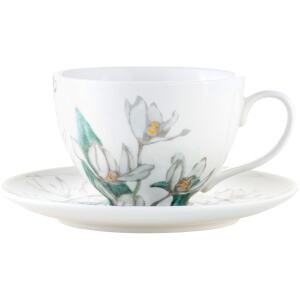 CUP AND SAUCER ROYAL BOTANIC ORCHID WHITE - MAXWELL AND WILLIAMS