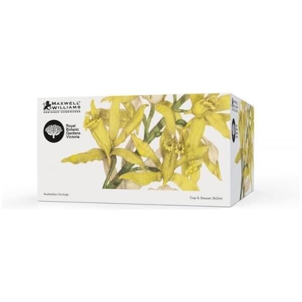 CUP AND SAUCER ROYAL BOTANIC ORCHID YELLOW - MAXWELL & WILLIAMS - Image 2