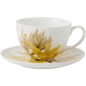 CUP AND SAUCER ROYAL BOTANIC ORCHID YELLOW - MAXWELL & WILLIAMS