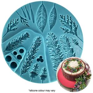 SILICONE MOULD WREATHS, LEAVES AND BERRIES