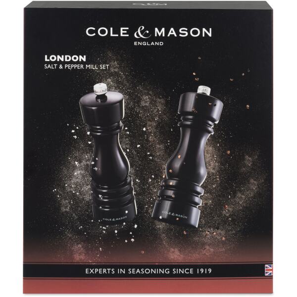 SALT & PEPPER GRINDERS LONDON BLACK GLOSS - COLE & MASON - Image 2