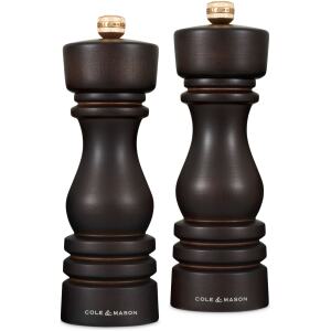 SALT & PEPPER GRINDERS LONDON DARK WOOD - COLE & MASON