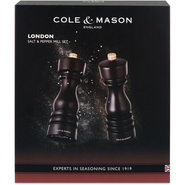 SALT & PEPPER GRINDERS LONDON DARK WOOD - COLE & MASON - Image 2