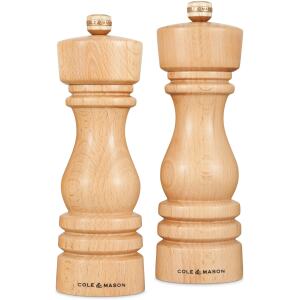 SALT & PEPPER GRINDERS LONDON NATURAL BEECH - COLE & MASON