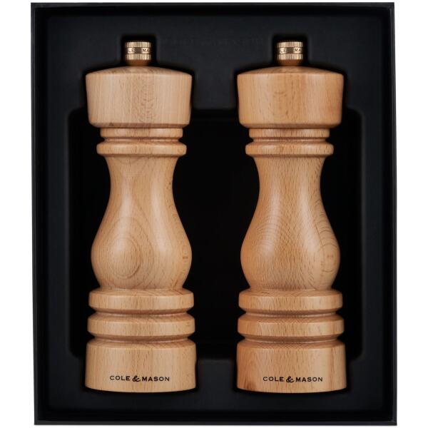 SALT & PEPPER GRINDERS LONDON NATURAL BEECH - COLE & MASON - Image 2