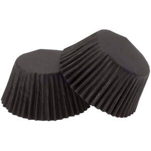 CUPCAKE CASES LGE BLACK 20 PK - ROBERTS