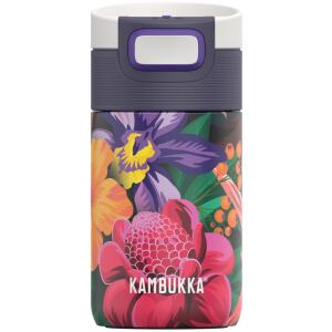 TRAVEL MUG STAINLESS STEEL 300ML FLOWER POWER - KAMBUKKA