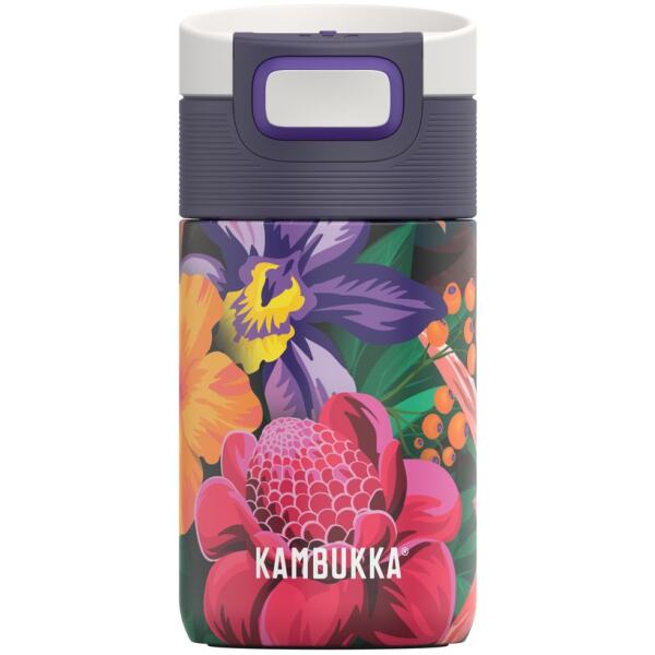 TRAVEL MUG STAINLESS STEEL 300ML FLOWER POWER - KAMBUKKA