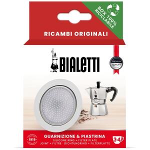 SILICONE GASKET AND FILTER FOR ALUMIUM STOVETOP 3-4 CUP - BIALETTI