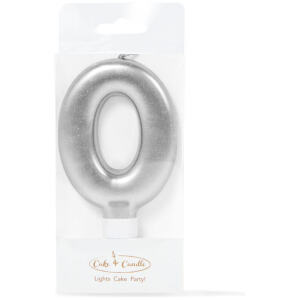 CANDLE METALIC SILVER 0 - CAKE & CANDLE