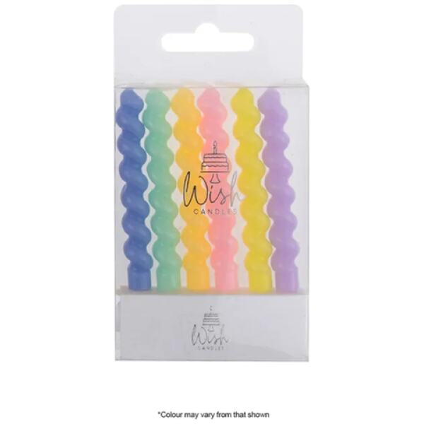CANDLE PASTEL TWIST 6PK - WISH