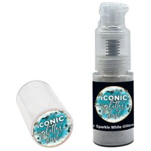 DUST - GLITTER SUPER SPARKLE WHITE PUFF 10G - ICONIC