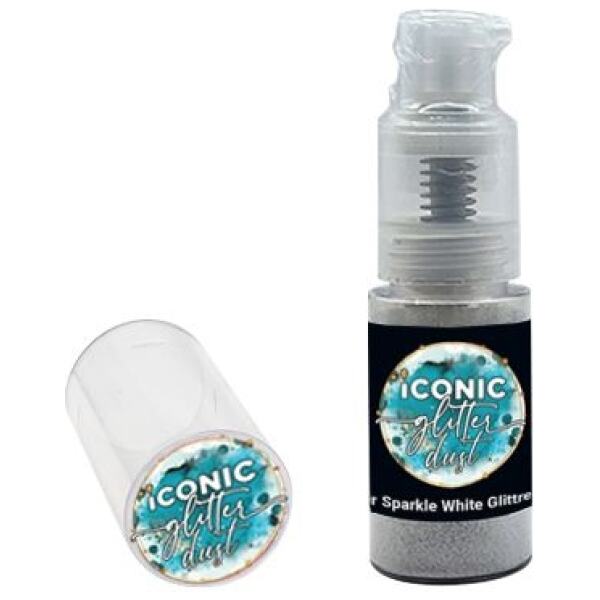 DUST - GLITTER SUPER SPARKLE WHITE PUFF 10G - ICONIC
