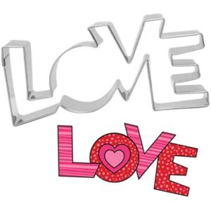 COOKIE CUTTER LOVE WORD CAKE CRAFT