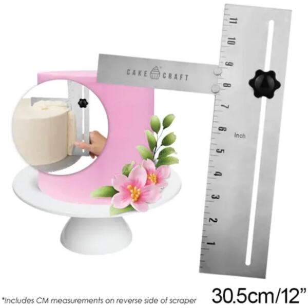 SCRAPER ADJUSTABLE S/S CAKE CRAFT